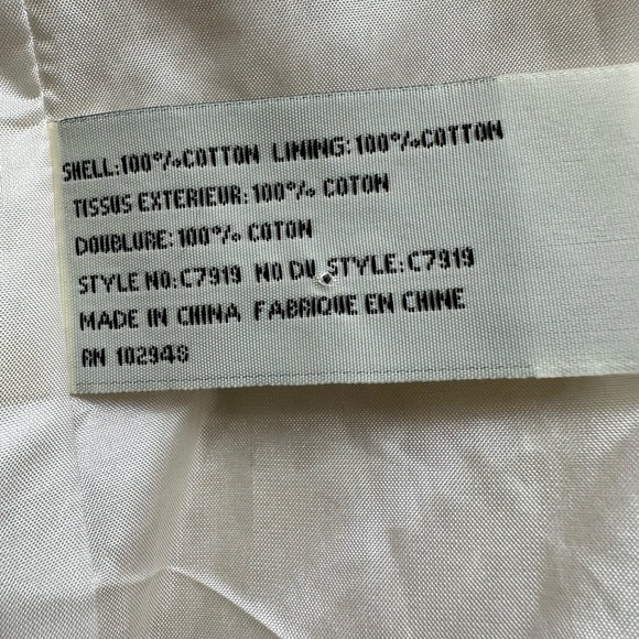 Tulle Ivory Eyelet One Button  Blazer Jacket  1/2 Sleeves Cotton Size XL - Picture 9 of 10